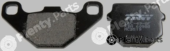 TRW MCB519 — Brake Pad Set, disc brake Organic Allround