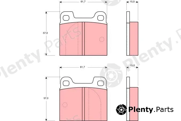TRW GDB142 — Brake Pad Set, disc brake