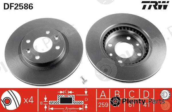 TRW DF2586 — Brake Disc