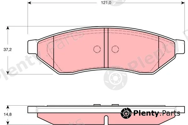 TRW GDB3346 — Brake Pad Set, disc brake