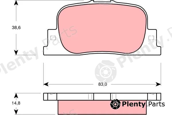 TRW GDB3278AT — Brake Pad Set, disc brake ATEC