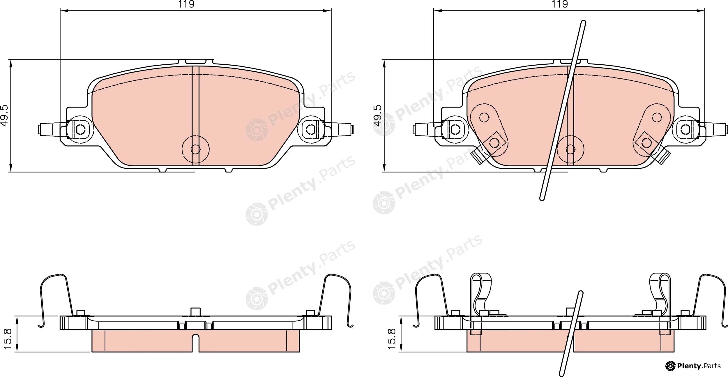 TRW GDB8991 — Brake Pad Set, disc brake