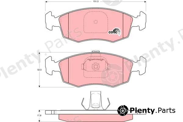TRW GDB1383 — Brake Pad Set, disc brake COTEC