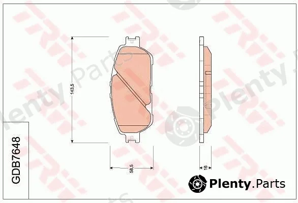 TRW GDB7648 — Brake Pad Set, disc brake