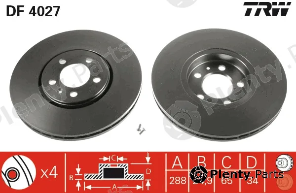 TRW DF4027 — Brake Disc