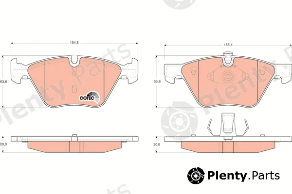 TRW GDB1559 — Brake Pad Set, disc brake COTEC