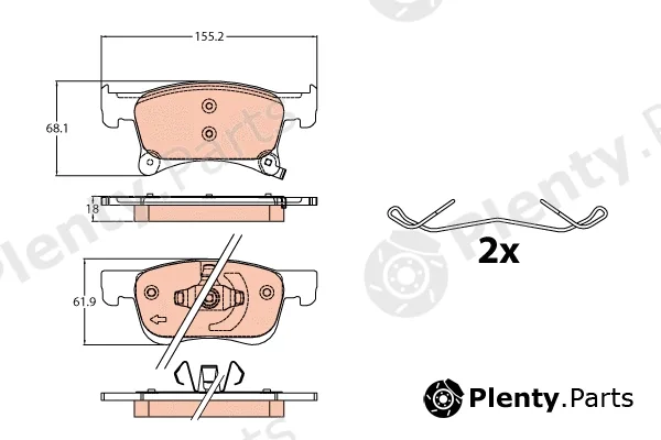 TRW GDB2091 — Brake Pad Set, disc brake