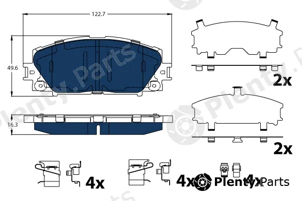 TRW GDB4173BTE — Brake Pad Set, disc brake ELECTRIC BLUE