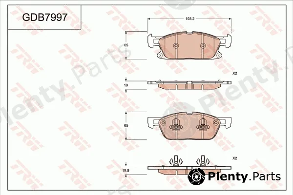 TRW GDB7997 — Brake Pad Set, disc brake