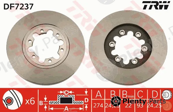 TRW DF7237 — Brake Disc