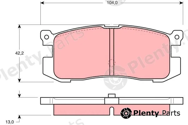 TRW GDB1025 — Brake Pad Set, disc brake