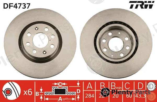 TRW DF4737 — Brake Disc