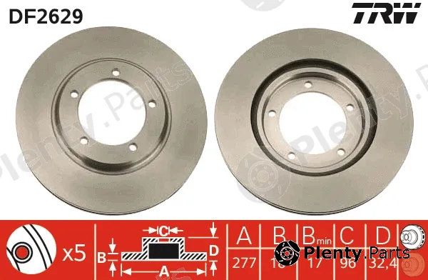TRW DF2629 — Brake Disc