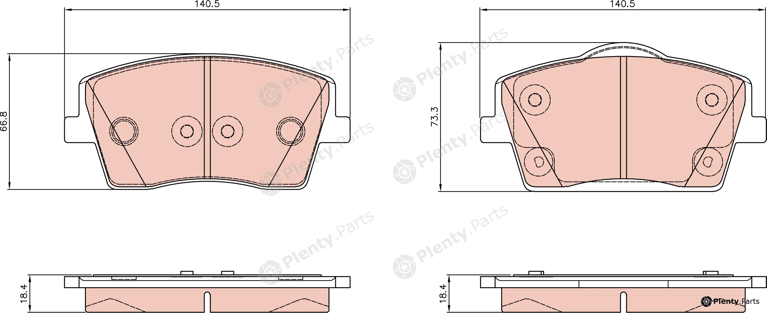 TRW GDB8185 — Brake Pad Set, disc brake