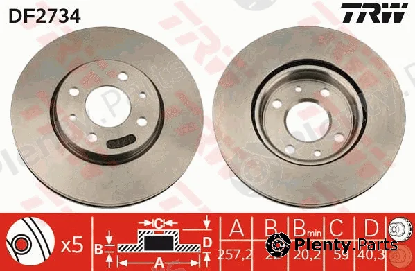 TRW DF2734 — Brake Disc
