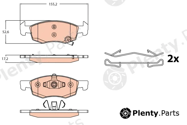 TRW GDB2099 — Brake Pad Set, disc brake
