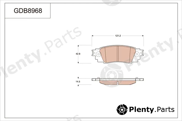 TRW GDB8968 — Brake Pad Set, disc brake