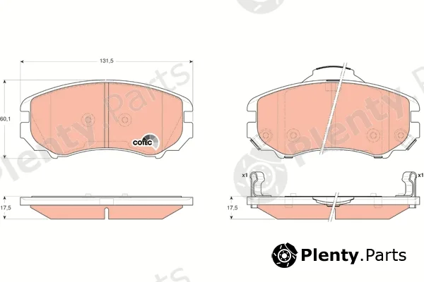 TRW GDB3352 — Brake Pad Set, disc brake COTEC