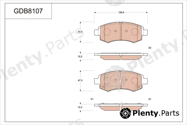 TRW GDB8107AT — Brake Pad Set, disc brake ATEC