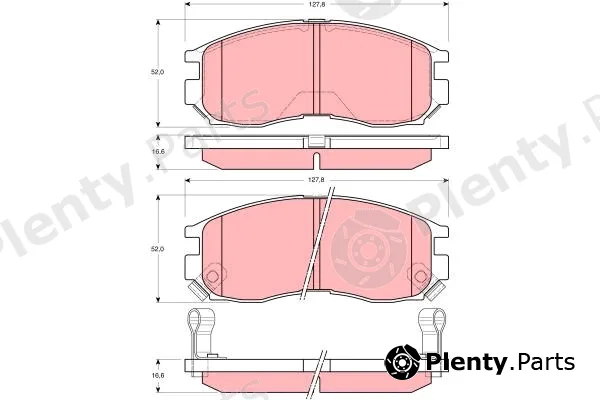 TRW GDB3133AT — Brake Pad Set, disc brake ATEC