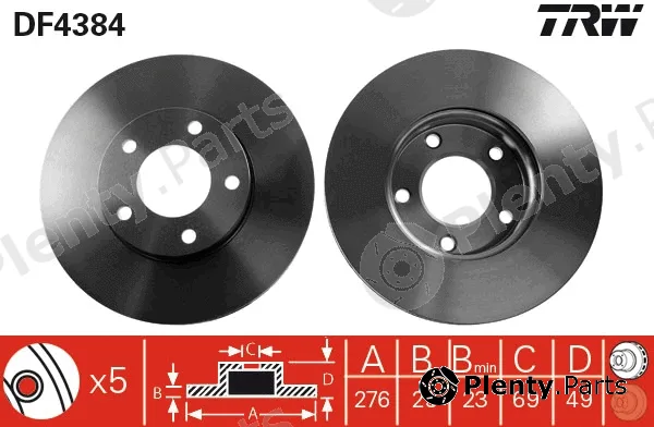 TRW DF4384 — Brake Disc