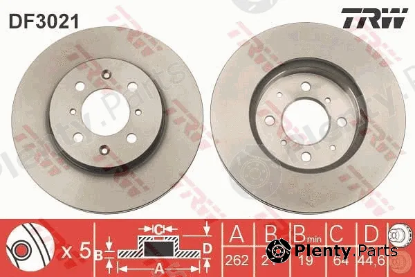 TRW DF3021 — Brake Disc