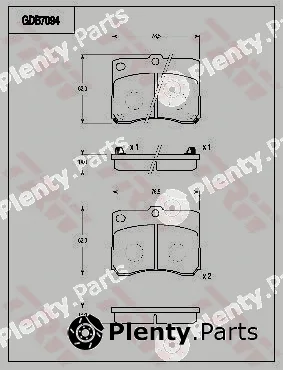 TRW GDB7094 — Brake Pad Set, disc brake
