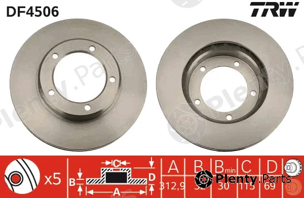 TRW DF4506 — Brake Disc