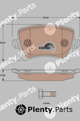 TRW GDB1763 — Brake Pad Set, disc brake COTEC