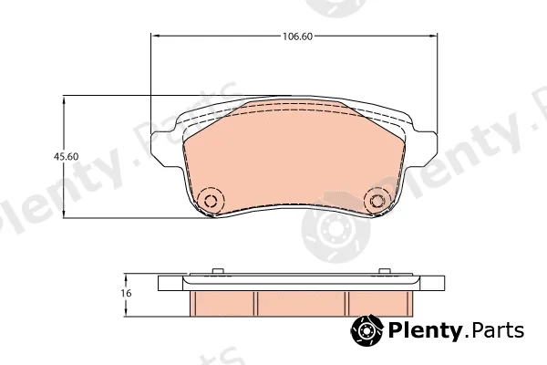 TRW GDB2136 — Brake Pad Set, disc brake