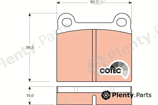 TRW GDB101 — Brake Pad Set, disc brake COTEC