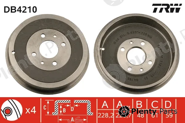 TRW DB4210 — Brake Drum