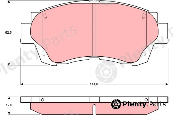 TRW GDB3155 — Brake Pad Set, disc brake