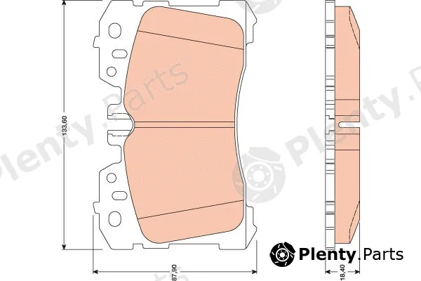 TRW GDB3473 — Brake Pad Set, disc brake