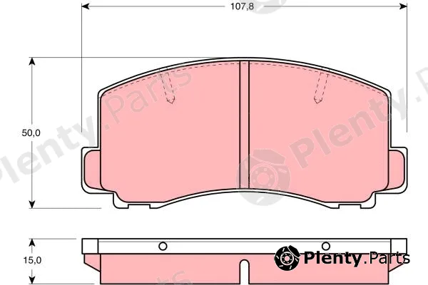 TRW GDB312 — Brake Pad Set, disc brake