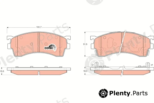 TRW GDB3209 — Brake Pad Set, disc brake COTEC