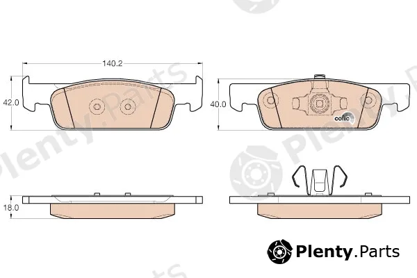 TRW GDB2016 — Brake Pad Set, disc brake COTEC