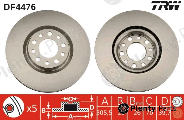 TRW DF4476 — Brake Disc