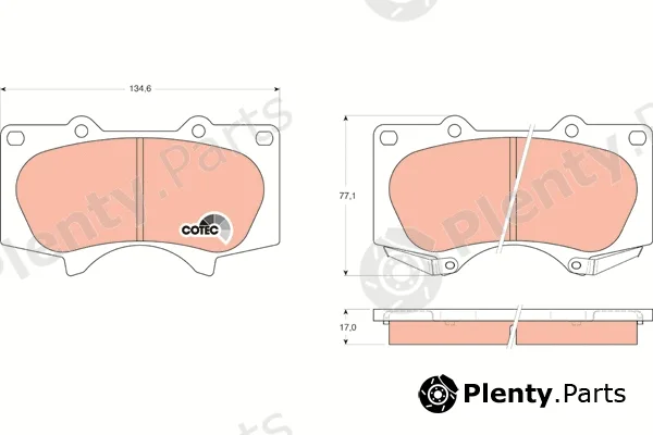 TRW GDB3364 — Brake Pad Set, disc brake COTEC