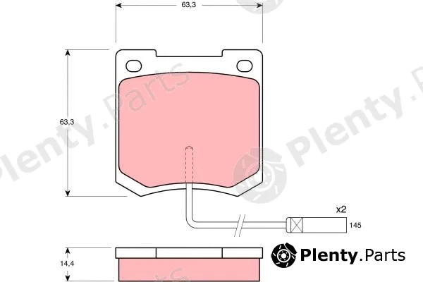 TRW GDB646 — Brake Pad Set, disc brake