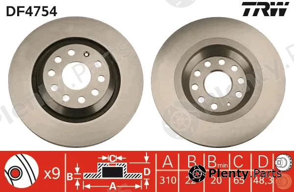 TRW DF4754 — Brake Disc