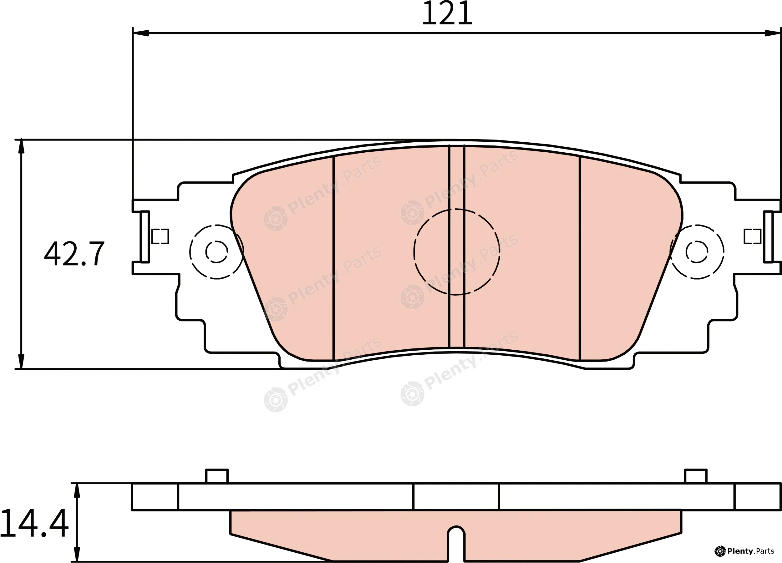 TRW GDB8161AT — Brake Pad Set, disc brake ATEC
