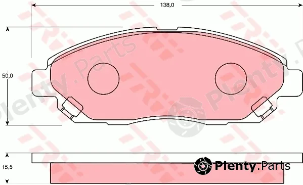 TRW GDB7166AT — Brake Pad Set, disc brake ATEC