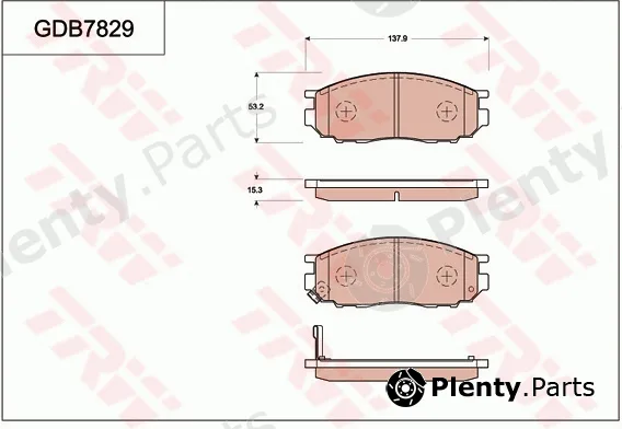 TRW GDB7829 — Brake Pad Set, disc brake