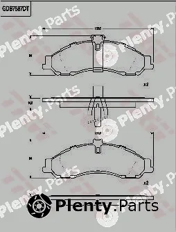 TRW GDB7587DT — Brake Pad Set, disc brake DTEC COTEC