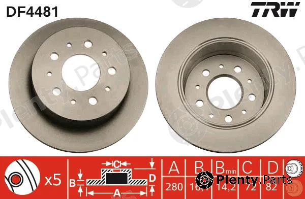 TRW DF4481 — Brake Disc