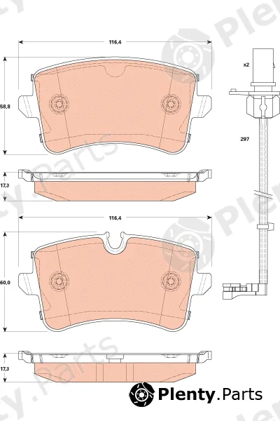TRW GDB1866 — Brake Pad Set, disc brake