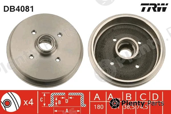 TRW DB4081 — Brake Drum