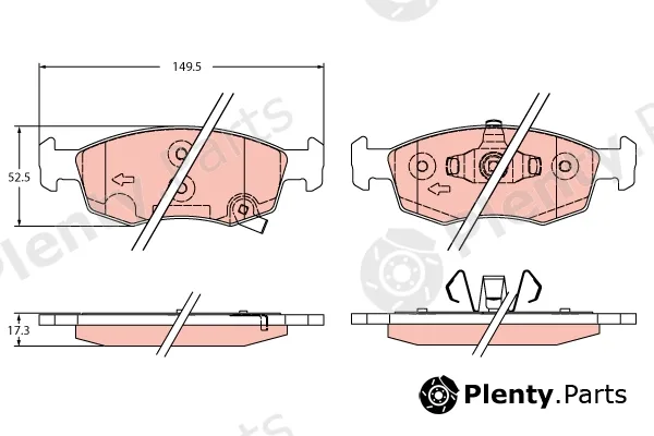 TRW GDB2350 — Brake Pad Set, disc brake
