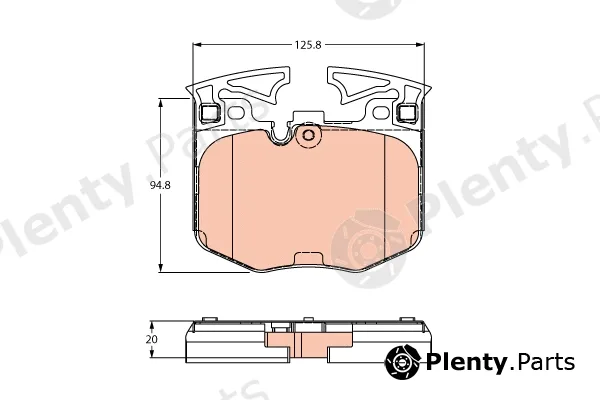 TRW GDB2260 — Brake Pad Set, disc brake